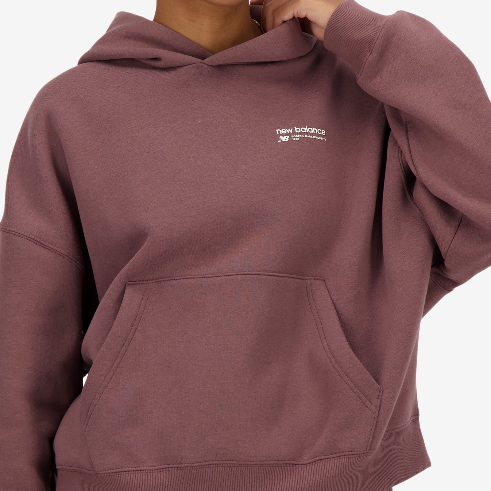 Women's New Balance Linear Heritage Brushed Hoodie